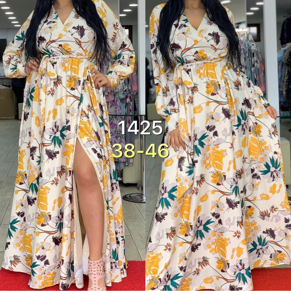 Floral long sleeve maxi dress